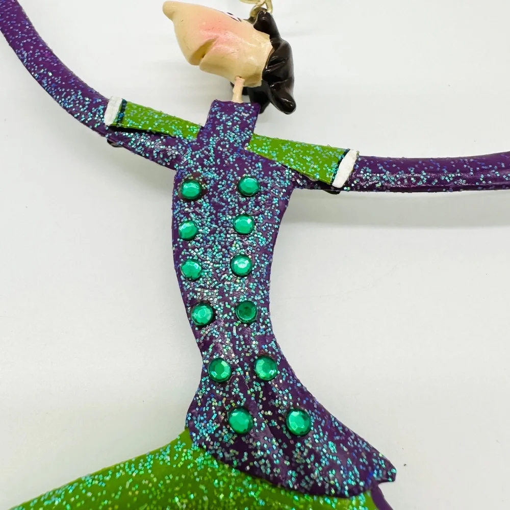 Marquis by Waterford Giddie Guy Gliding Ice Skater Metal Christmas Ornament 2004